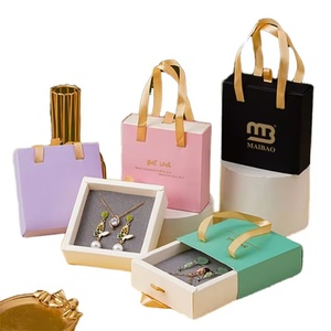 Recyclable Material Custom Digital Printing Rigid Paperboard Jewelry Boxes Packaging With Drawer for <b>Rings</b> Wallet Perfume - Product Image 3