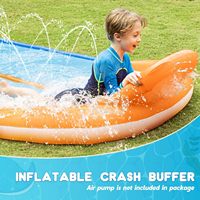 Toboggan aquatique gonflable avec piscine et arroseur intégré pour l'été – Idéal pour le plaisir aquatique en extérieur dans le jardin pour les enfants