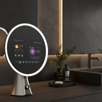 Miroir intelligent Vercon pour la beauté, diagnostic de la peau par IA Android, tutoriel de maquillage YouTube, haut-parleur Bluetooth Wifi, écran tactile 8 pouces, éclairage LED