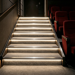 Luces LED Antideslizantes para Escalones, Montaje Oculto, Iluminación de Escaleras de Aleación de Aluminio sin Ranuras para Cines y Hoteles RV - Product Image 3