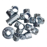 Raccord coudé à 90 degrés, colliers de serrage réglables pour tubes, collier de serrage pour main courante, connecteurs de tuyaux galvanisés à 3 voies