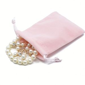 Velvet Jewelry Pouch Jewelry <b>Bag</b> Silk <b>Cord</b> Jewelry <b>Bag</b> Ring Earring Stud Earring Jewelry <b>Bag</b> Wholesale - Product Image 3
