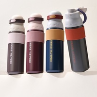 BORGE Bouteille d'eau isotherme personnalisée de 700 ml à double paroi en acier inoxydable 316, isolée sous vide, pour le sport et les activités de plein air, avec poignée