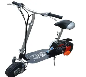 43cc 2 stroke pull start folding gas scooter for adult