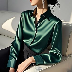 <span class=keywords><strong>Chemise</strong></span> <span class=keywords><strong>en</strong></span> <span class=keywords><strong>satin</strong></span> pour <span class=keywords><strong>femme</strong></span>, nouvelle collection 2026, printemps automne, mode, chemisier à simple boutonnage, manches longues, <span class=keywords><strong>chemise</strong></span> de costume élégante pour <span class=keywords><strong>femme</strong></span> de bureau - Product Image 1