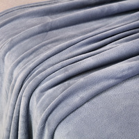 Effenkleurige flanellen warme koraalkleurige all-season airconditioning picknick reis beenwarme deken fabriek rechtstreeks groothandel