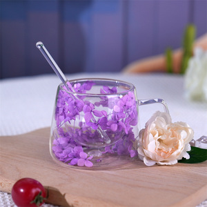 Tazas <span class=keywords><strong>de</strong></span> Vidrio <span class=keywords><strong>de</strong></span> Doble Pared <span class=keywords><strong>de</strong></span> 200 ml con Flor Seca, Nuevo <span class=keywords><strong>Diseño</strong></span> para Regalo <span class=keywords><strong>de</strong></span> Navidad - Product Image 5