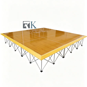 Plancher de danse portable pour fêtes, mariages et événements, avec plateforme en contreplaqué et bordure en aluminium - Product Image 1