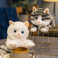 Simulation de chat en peluche Ragdoll Siamois Birman British Shorthair Chat Américain Exotique Shorthair Persan Animal en peluche Poupée Enfants