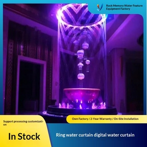 Projet d'ingénierie de rideau d'eau numérique, décoration paysagère circulaire en fibre optique CNC, fonctionnalité aquatique extérieure colorée, garantie 2 ans - Product Image 3