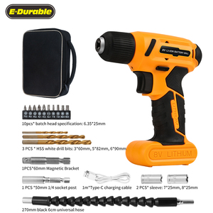 Tournevis électrique multifonctionnel 20 pièces pour la maison et l'industrie Tournevis à percussion à <span class=keywords><strong>batterie</strong></span> 8V Set d'outils électriques - Product Image 1