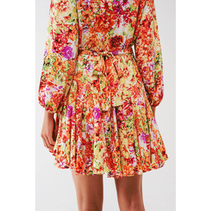 มินิเดรสแต่งระบายลายดอกไม้หลากสี - Product Image 5