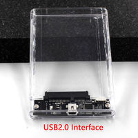 Boîtier Disque Dur Externe Transparent VONN USB 2.0 vers SATA 2.5 Pouces Portable en Plastique