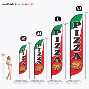 פיצה מודפס מותאם אישית פיצה כריך גלידה נוצה דגל קפה חטיף אוכל מהיר מזון חם צ 'יפס - Product Image 3
