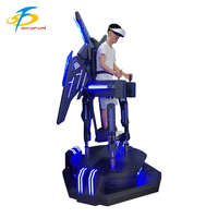 Simulateur de jeu d'arcade de vol VR pour parc à thème intérieur/extérieur, machine de tir de vol en réalité virtuelle 9D à mouvement vertical, 100 jeux