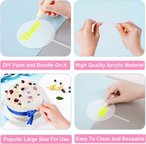 Topper per Torte in Acrilico Personalizzati 10CM, Decorazioni per Compleanni, Lauree, Matrimoni, Dipinti 3D Personalizzati - Product Image 3