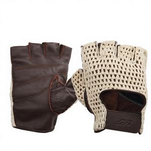 Guantes sin dedos Simoni Racing GV4L Vintage marrón de malla talla L - Product Image 1