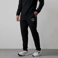 Logo personnalisé 100% Polyester couleur unie course à pied veste de sport athlétique et pantalon de survêtement 2 pièces coupe-vent ensemble survêtement pour hommes