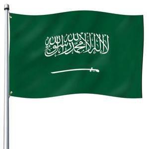 Factory Wholesale 3X5FT 90x150cm 100% Polyester Good Quality Best Price Custom <b>Flags</b> <b>Banners</b> Saudi Arabia <b>Flags</b> for Event - Product Image 4