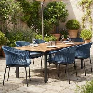 Ensemble de salle à manger d'extérieur commercial, chaises de salle à manger empilables en aluminium, <span class=keywords><strong>table</strong></span> d'extérieur, jardin, patio, restaurant, café, balcon, mobilier - Product Image 6