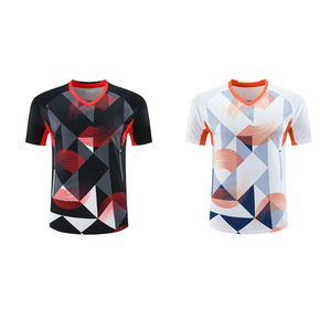 الرجال البالغين مريحة فضفاضة تناسب الصيف السراويل الأكمام تنفس النسيج سريعة الجافة تجريب تشغيل بينغبونغ تي شيرت - Product Image 1