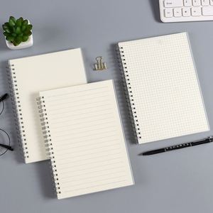 Wj6877 Customized Wholesale A6/A5/B5 Horizontal/Grid/<b>Blank</b> Inner Frosted Transparent Pp Coil <b>Notebook</b> - Product Image 2