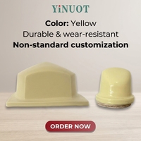 Pad Cetak Bundar Kuning YiNUOT Baru Ukuran 45mm*55mm Pilihan Bentuk/Ukuran/Kekerasan/Warna Kustom untuk Peralatan Cetak Pad