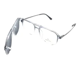 偏光TR90框架眼镜近视T7011磁铁夹眼镜2合1二合一多功能偏光太阳镜