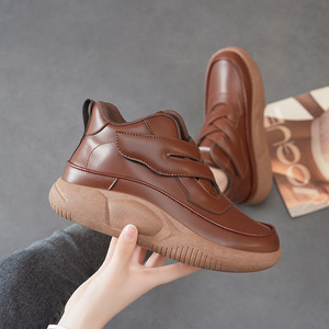 Mid-top Women's Autumn New Student Microfiber Korean-style Casual Toe Non-slip Torre Sports Shoes Plastic Outsole Trendy 5003 - Product Image 3