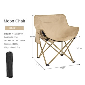 Chaise de camping pliable portable ultra-légère en aluminium pour l'extérieur, chaise de plage, tabouret de pêche, chaise de pique-nique décontractée avec dossier - Product Image 6