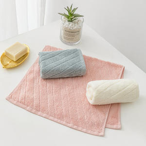 Serviettes de toilette en pur coton 30x60cm rectangulaires, douces pour la peau, absorbantes, rose, gris, blanc laiteux, bleu - Product Image 5