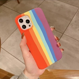 เคสโทรศัพท์ TPU ซิลิโคนลายรุ้งด้านหลังกันกระแทกสำหรับ iPhone 13 12 PRO MAX R S MAX SE - Product Image 2