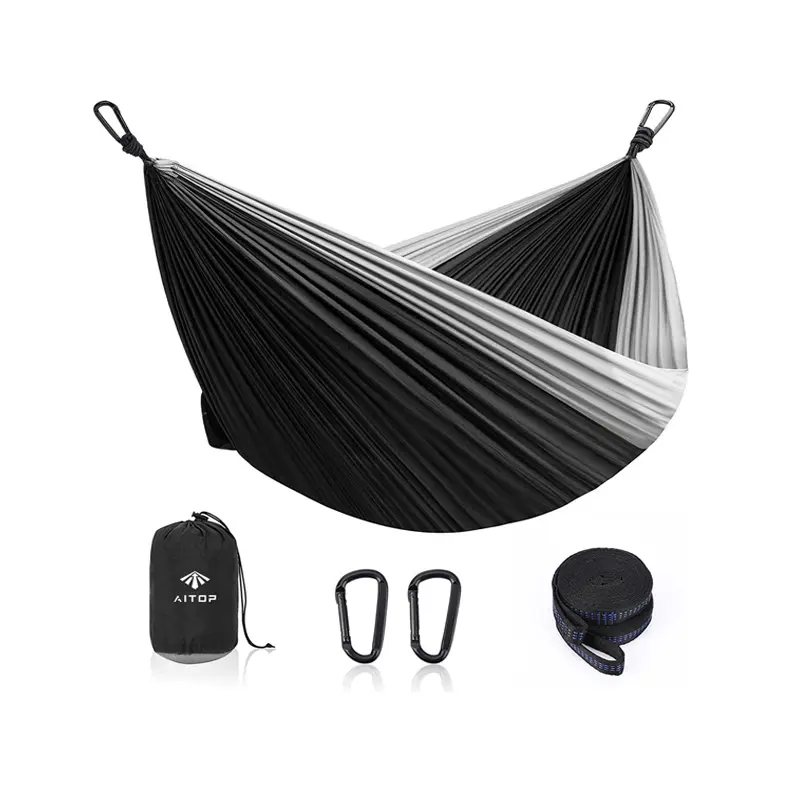 Aitop Lightweight Nylon Hanging Hammock Swing Portable Camping Hammocks with Straps