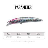 Umpan Pancing Laut Dalam Berat Tipe Minnow Keras, Desain Baru Raylor, Grosir, Custom, 220mm 85g, Tenggelam Cepat, Untuk Ikan Besar