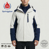 Chaqueta de Nieve Impermeable para Hombre con Logotipo Personalizado OEM, 15000 mm, Traje de Esquí, Chaqueta de Snowboard, Aislamiento Térmico, para Montañismo
