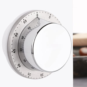 Minuteur de cuisine portable en acier inoxydable SYH1236, compte à rebours de 60 minutes, design mécanique rotatif avec son original - Product Image 4