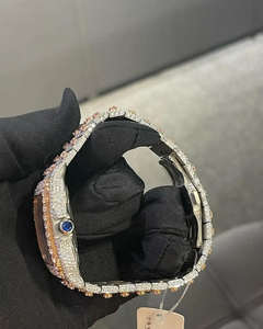 Montre en diamant personnalisée : Montre mécanique pour homme de style hip-hop avec moissanite VVS, montre-bracelet de luxe de haute qualité - Product Image 3