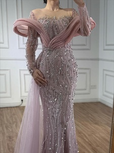Vestido de Noche Serene Hill LA72928 Color Verde Salvia, Manga Larga, Estilo Sirena con Cuentas, para Bodas y Fiestas 2026, Envío Inmediato - Product Image 6