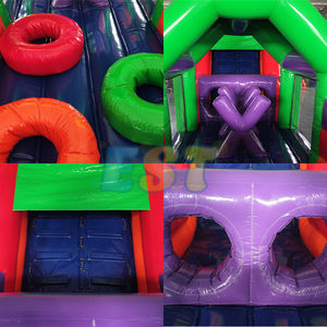 Adultes Géant Commercial Extérieur Gonflable Terrain Parcours d'obstacles Défis Cours de course gonflable Maison de rebond Jeux de fête - Product Image 4