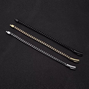 Pulsera de Cadena Unisex de Acero Inoxidable de 23 cm con Diseño Geométrico, Estilo Hip Hop, Regalo de Joyería - Product Image 4