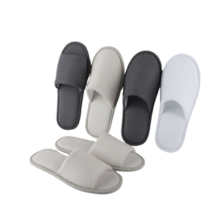 Chaussons de spa OUSDDIN personnalisés de luxe en tissu 100 % coton, jetables, avec logo sur mesure, format voyage pour équipements hôteliers - Product Image 1