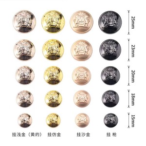 15mm 18mm 20mm 23mm 25mm Round Metal Embossed Coat <b>Buttons</b> Shank <b>Button</b> Classic <b>Suit</b> Uniform <b>Button</b> - Product Image 2