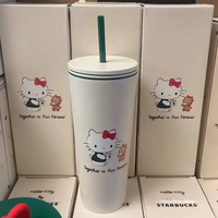 Termo con Diseño de Hello Kitty y Ventosa, Lindo y Colorido, Novedad 2025