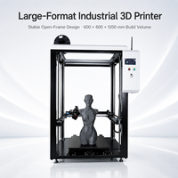 Imprimante 3D FDM industrielle automatique, grand volume d'impression 600x600x1200mm, double extrudeur, nivellement automatique - Vente directe usine, prise en charge OEM/ODM