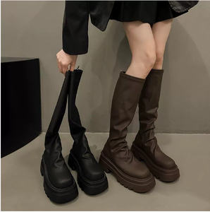 Nouvelles <span class=keywords><strong>bottes</strong></span> d'hiver à mollet <span class=keywords><strong>Bottes</strong></span> plates pour garder la chaleur <span class=keywords><strong>Bottes</strong></span> pour femmes Slim Fit - Product Image 1