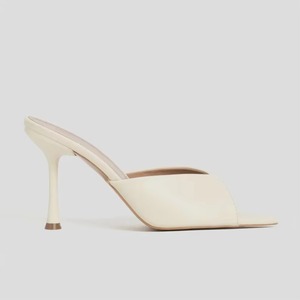 Butter Yellow High Heel Mules Pointed Toe Open Toe Stiletto Sandals Femme Women's Summer <b>Slides</b> <b>slip</b> on Heel Shoes for Party - Product Image 2