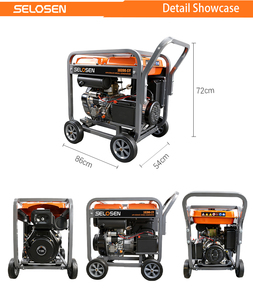 เครื่องกำเนิดไฟฟ้าแบบเปิด 9kva 8kw 23 ลิตร เครื่องกำเนิดไฟฟ้าแบบเงียบสำหรับงานก่อสร้าง ระบายความร้อนด้วยอากาศ ระบบอัจฉริยะ เครื่องกำเนิดไฟฟ้าแบบพกพา 230V/400V ดีเซล - Product Image 2