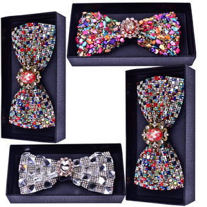 All'ingrosso uomo colorato di cristallo farfallino regalo Set per la festa di nozze - Product Image 1