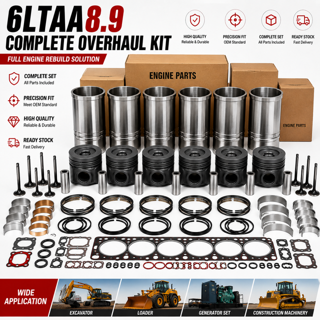 6LTAA8.9 Engine Rebuild Kit Complete Repair Parts for Excavator Loader Construction Machinery