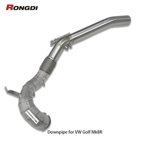 Tuyau d'échappement en acier inoxydable 304 avec bouclier thermique pour VW Golf MK8R Performance Pipe - Product Image 3